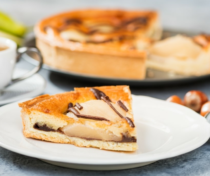 Tarte poire chocolat et amande : recette facile et rapide