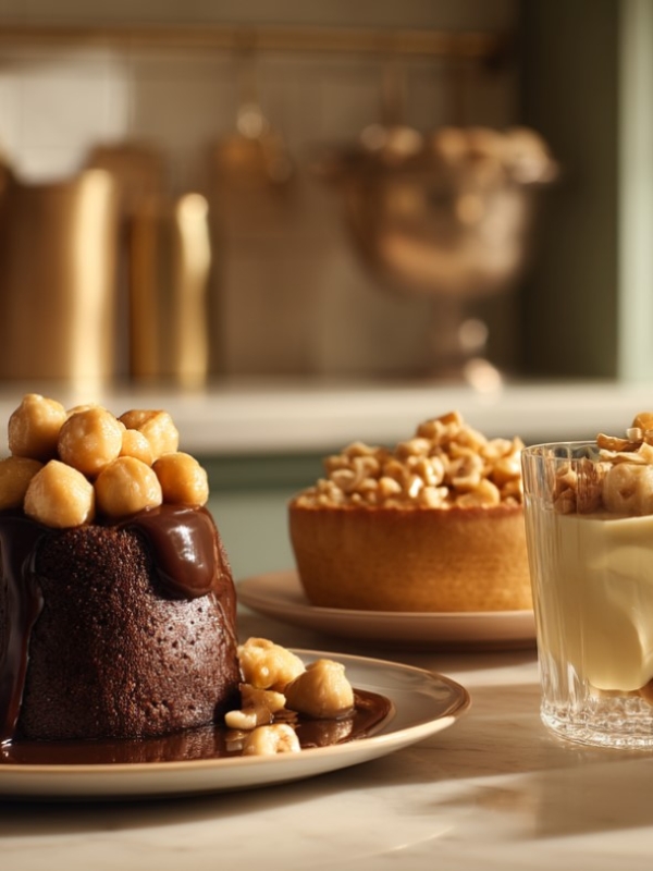 3 desserts gourmands et raffinés avec des noix de macadamia