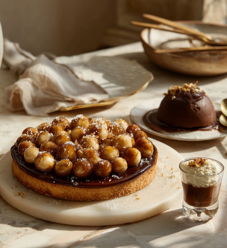 tarte caramel beurre salé noix macadamia