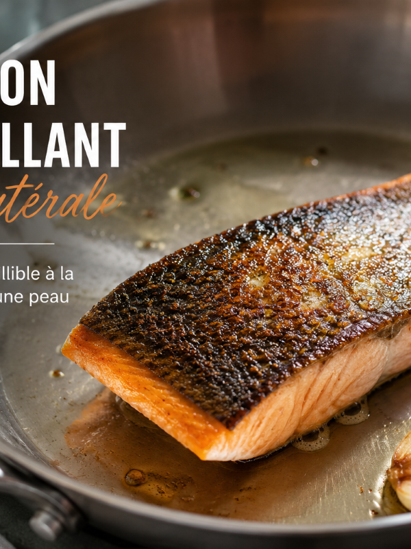 Saumon croustillant à l’unilatérale : la technique infaillible à la poêle inox pour une peau parfaite